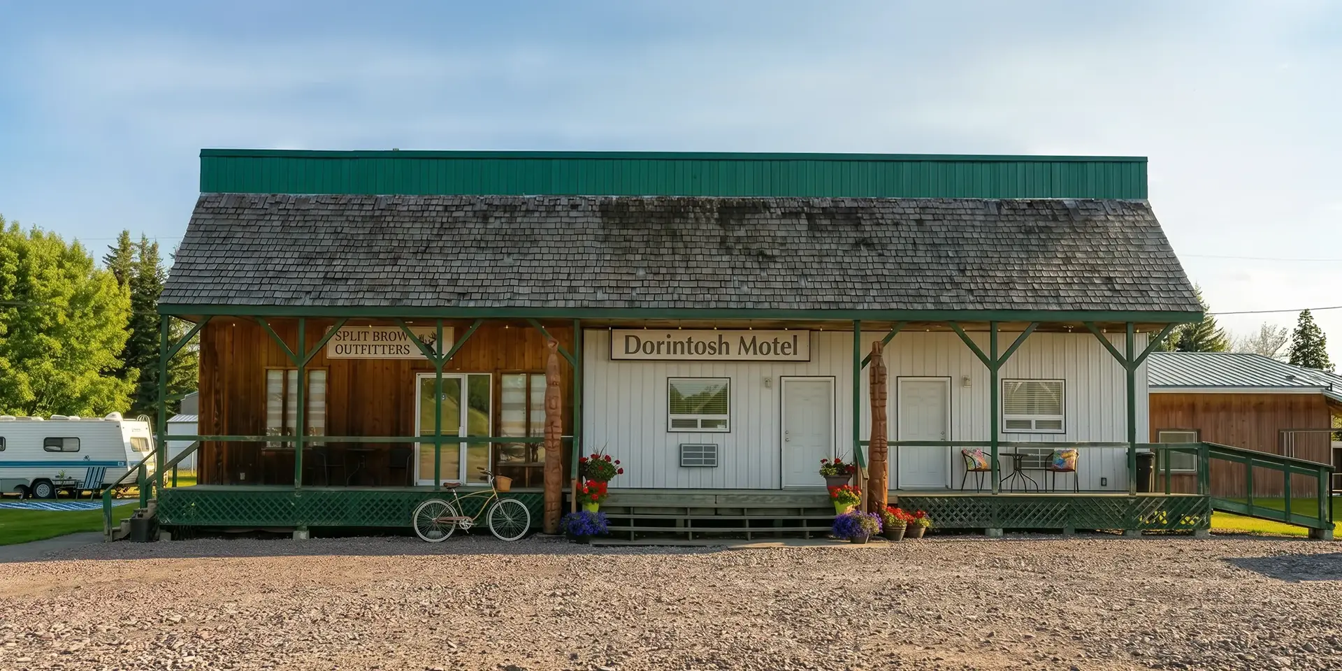 Dorintosh Motel in Summer - Dorintosh Saskatechewan